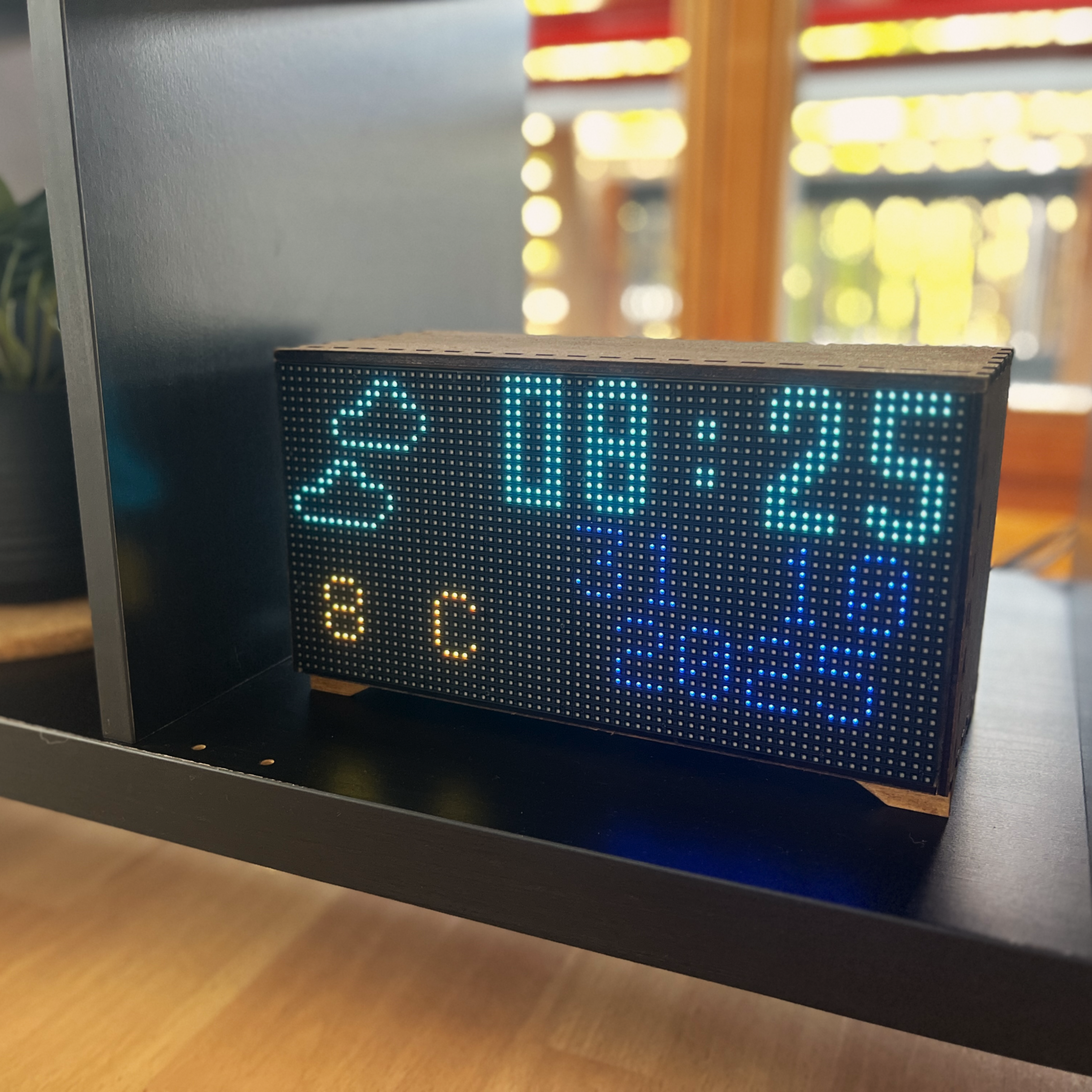 DIY ElektroClock smart clock project with ESP32 and LED matrix display