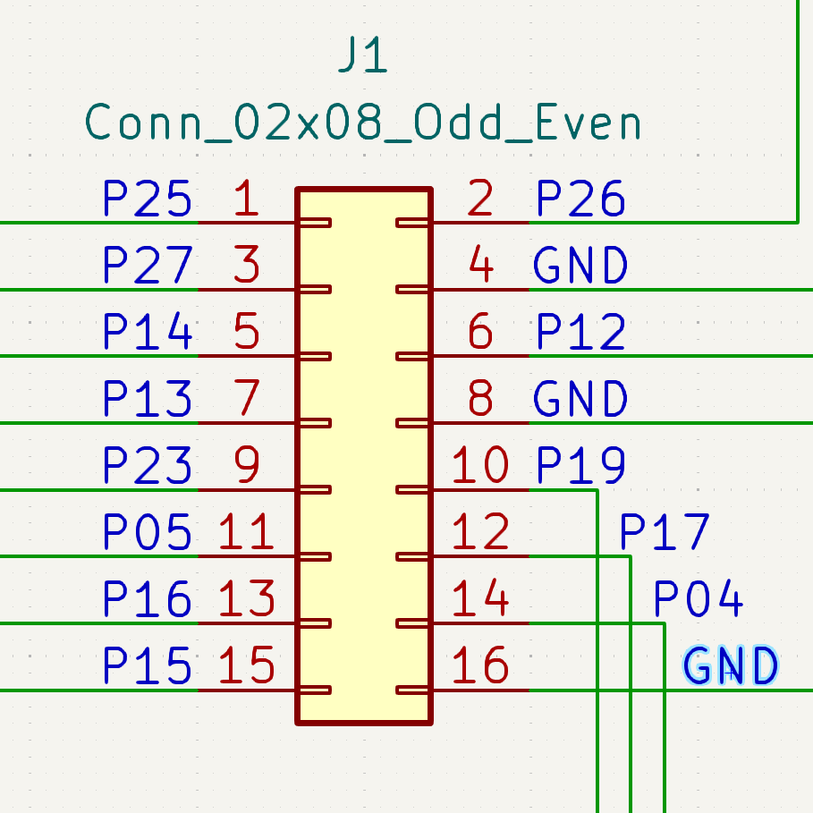 Wiring diagram for ESP32 and HUB75 P4 LED matrix connector