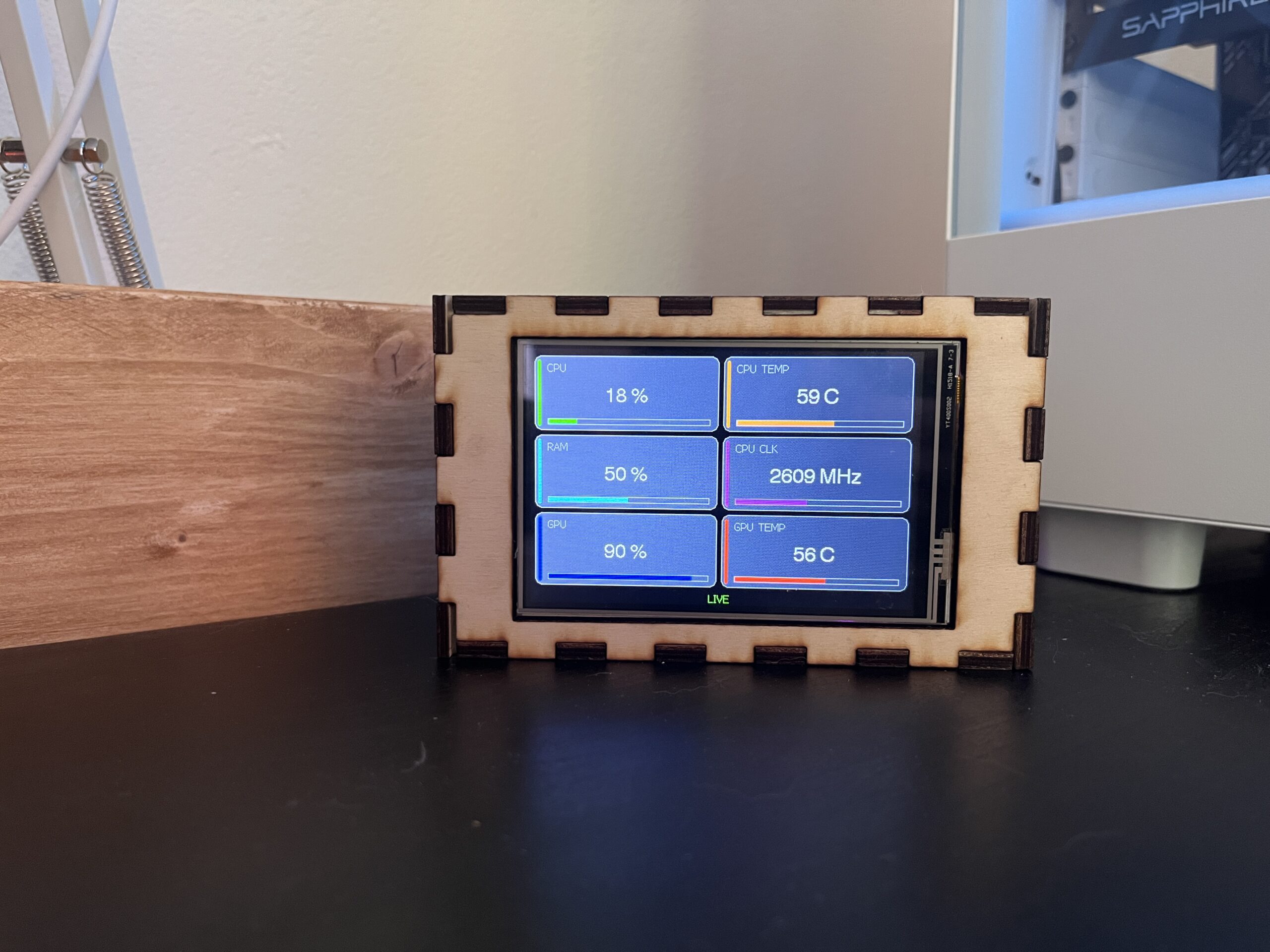 DIY PC Status Monitor with ESP32 display