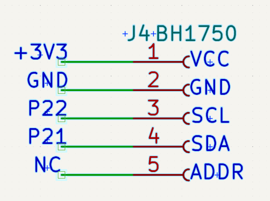 BH1750 light sensor wiring for Elektroclock